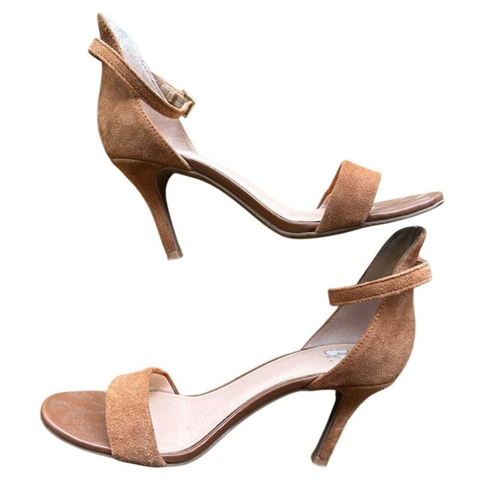 BP Camel / Light Brown Suede and Leather Heels